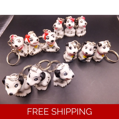 12 x Dalmation Keyrings